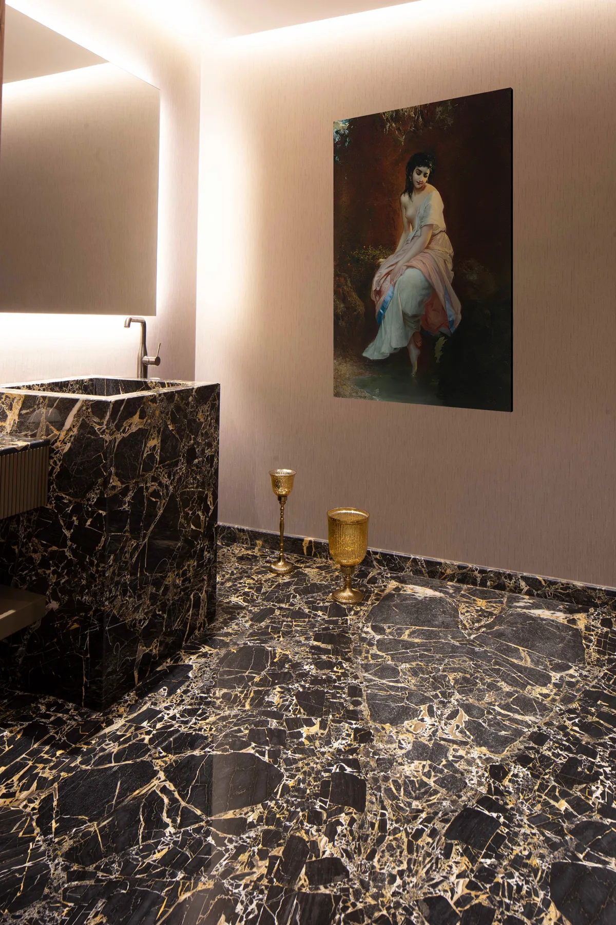 China Portoro Marble Black Marble Slab