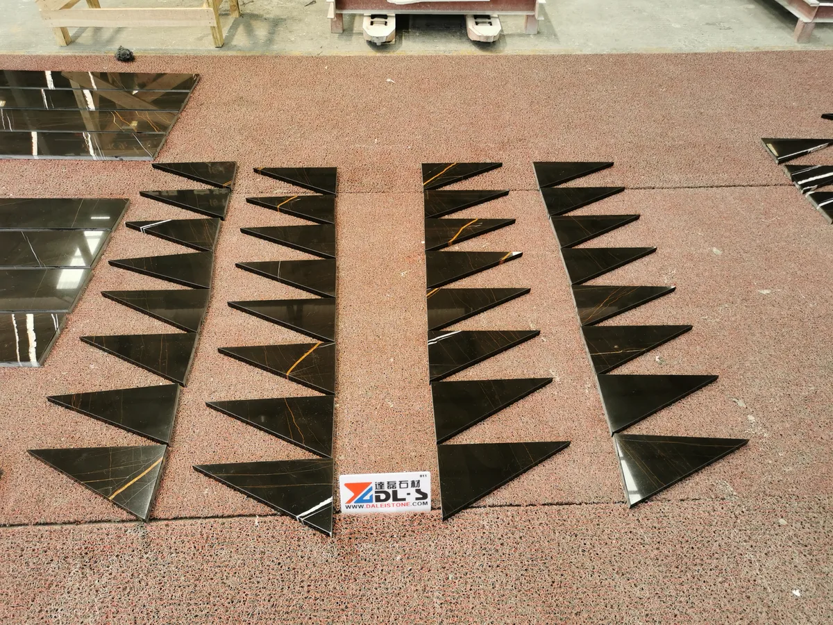 Laurent Black Marble Slab