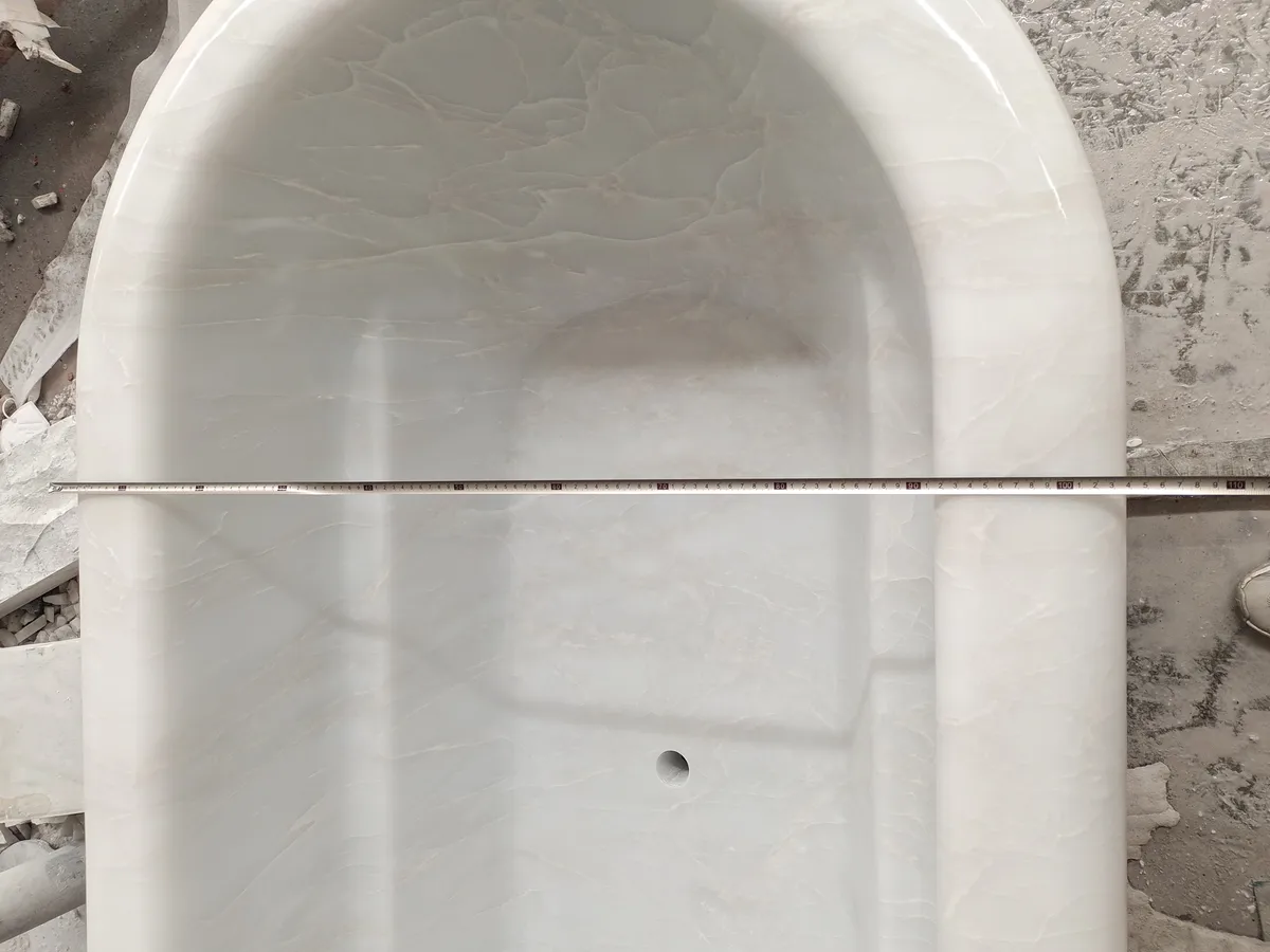 White Jade Marble Bathtub