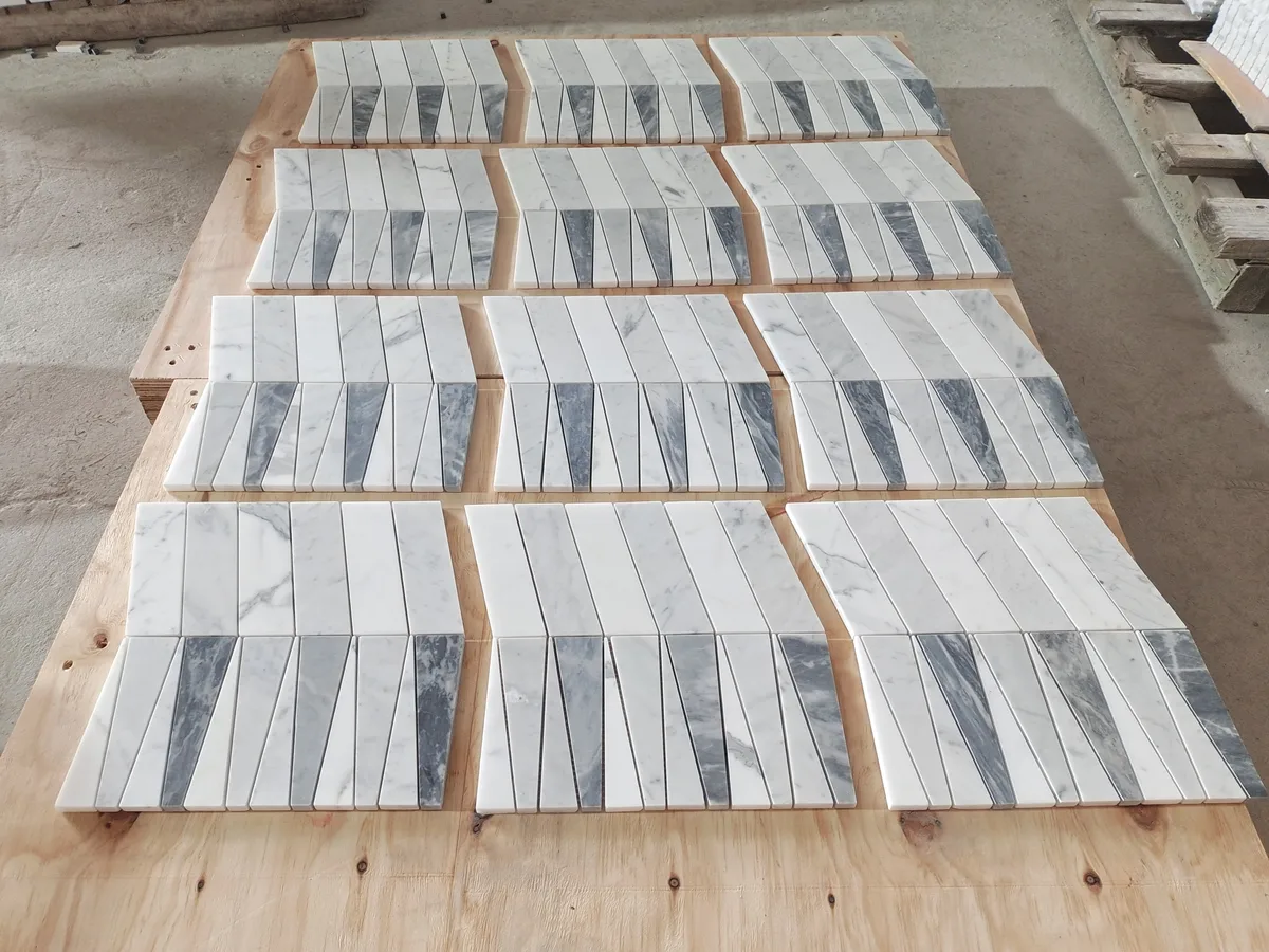 Honed White Marble Mosaic Tile for Wall Floor Decor