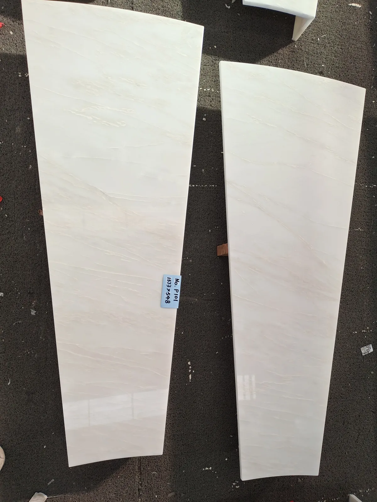 White Jade Marble Spiral Staircase Slab