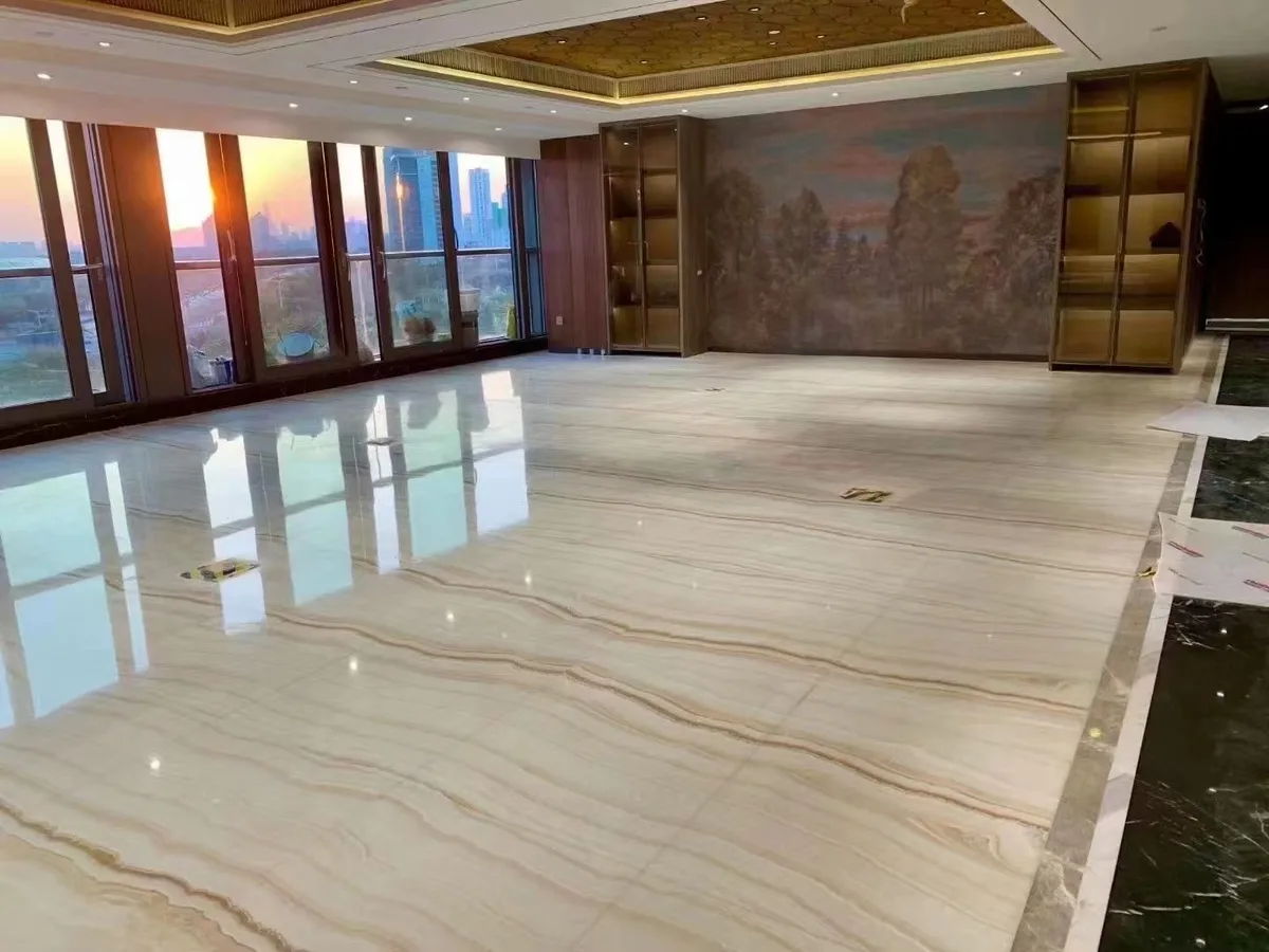 Ruled White Onyx Slab