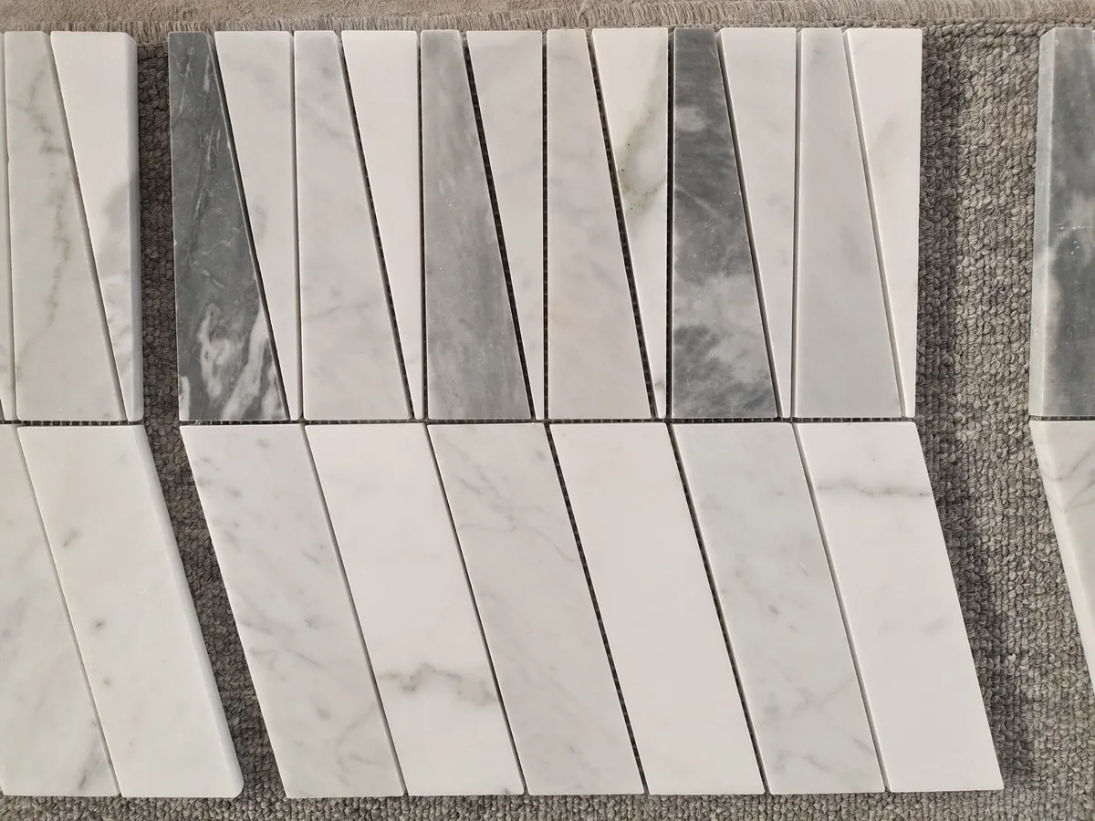 Honed White Marble Mosaic Tile for Wall Floor Decor