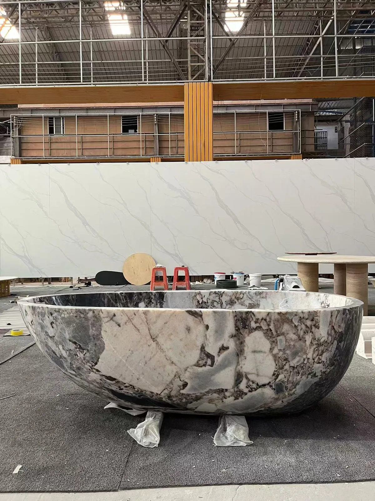 Luxury China Elephant White Marble Bathtub