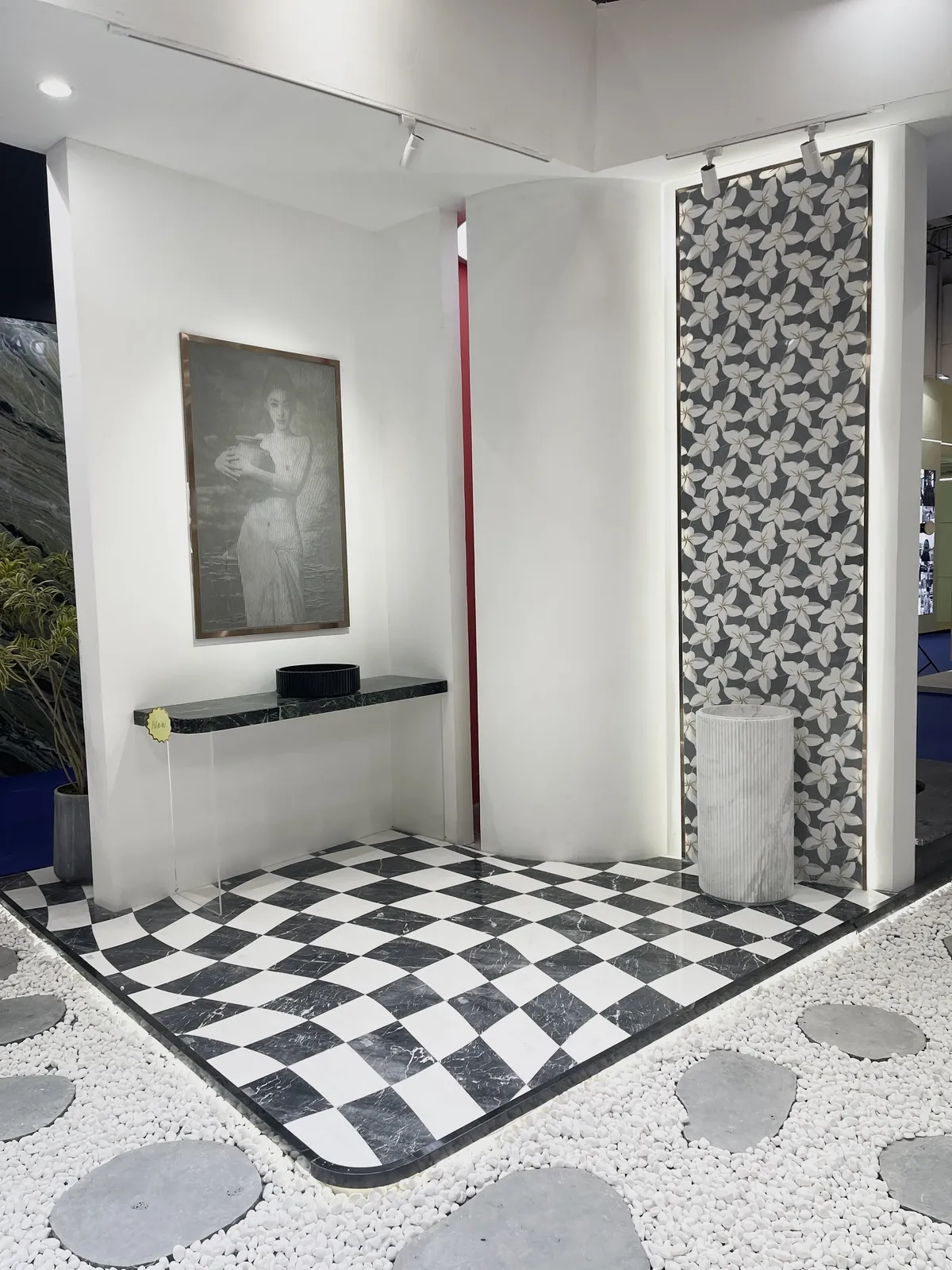Italy Grey + New Ariston Water-jet Marble Floor Tile