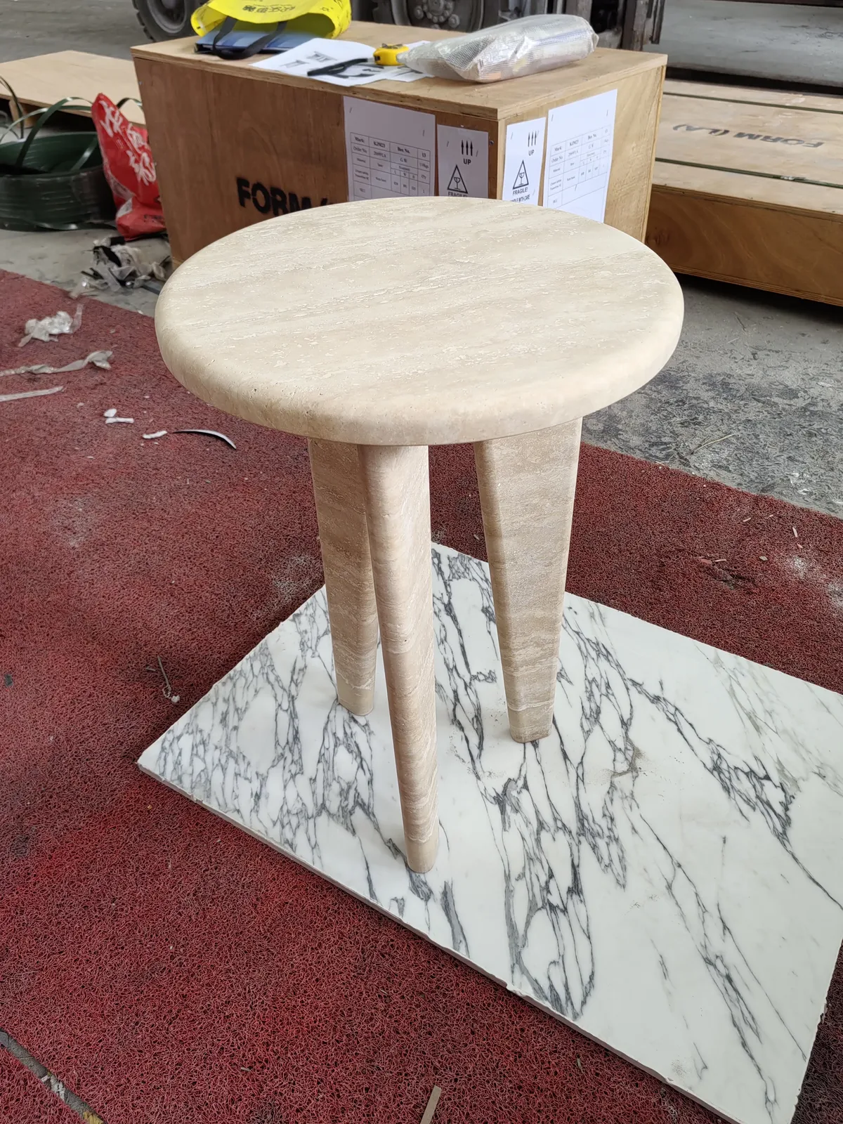 Roman Travertine Small Dining Table