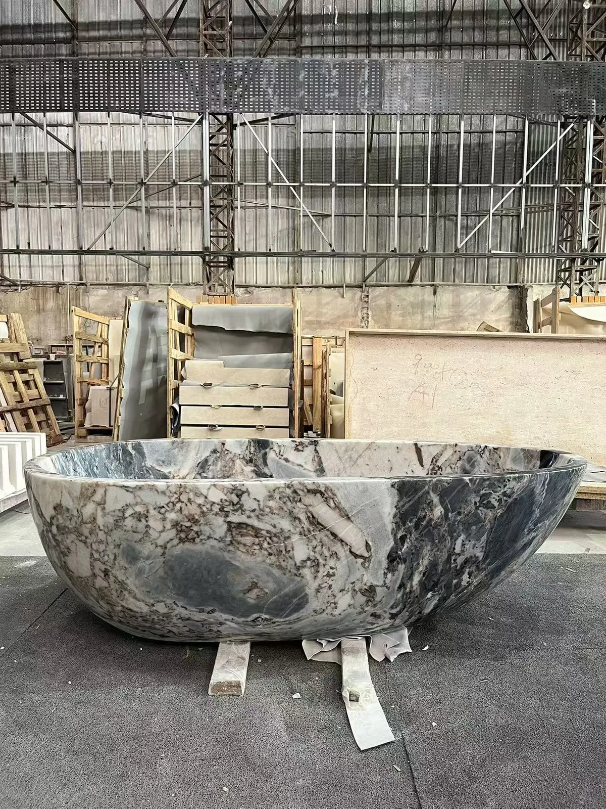 Luxury China Elephant White Marble Bathtub