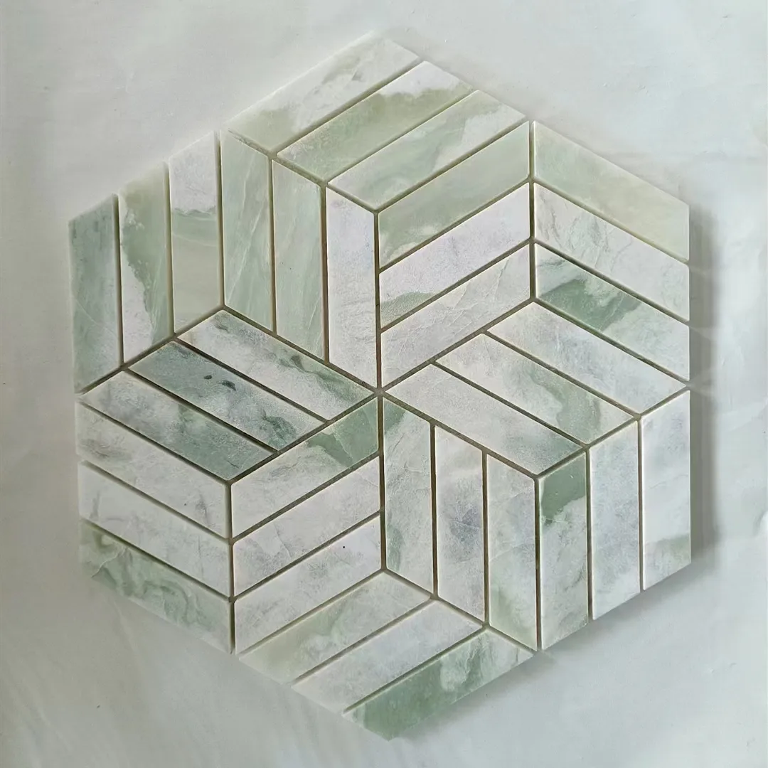Modern Ming Green Marble Mosaic Tile