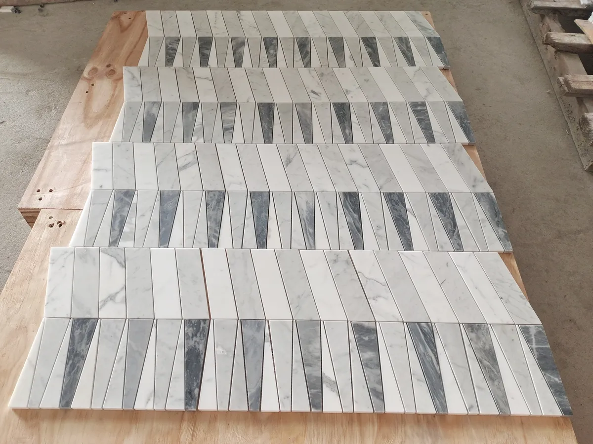 Honed White Marble Mosaic Tile for Wall Floor Decor