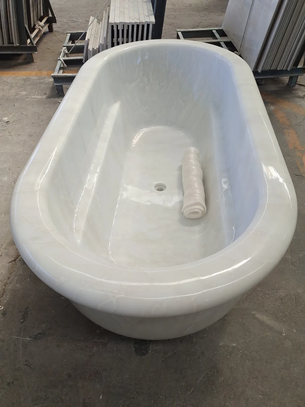 White Jade Marble Bathtub