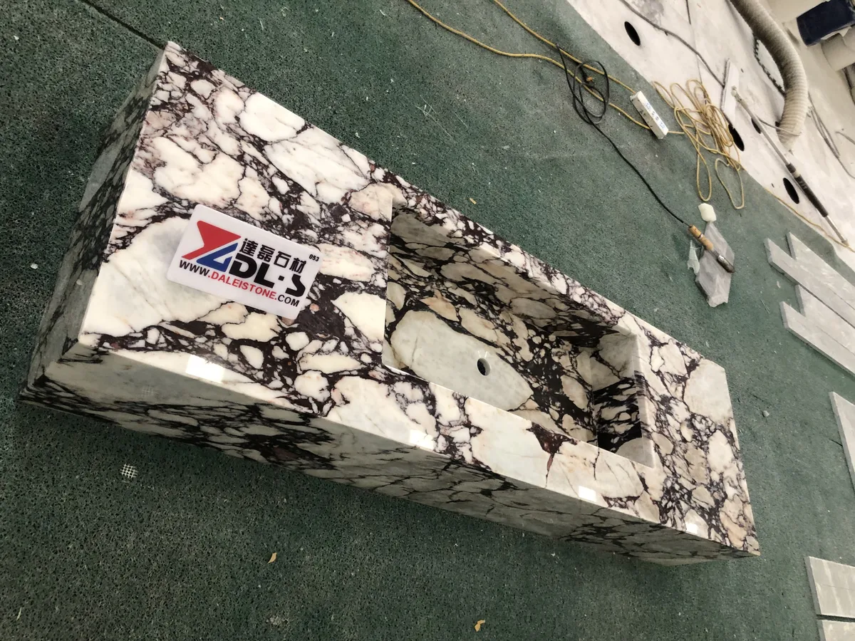 Calacatta Viola Marble Countertop Sink Bench Top