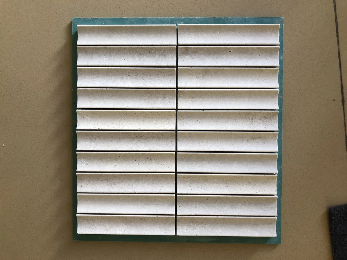 Beige Travertine Tile Concave Travertine Mosaic