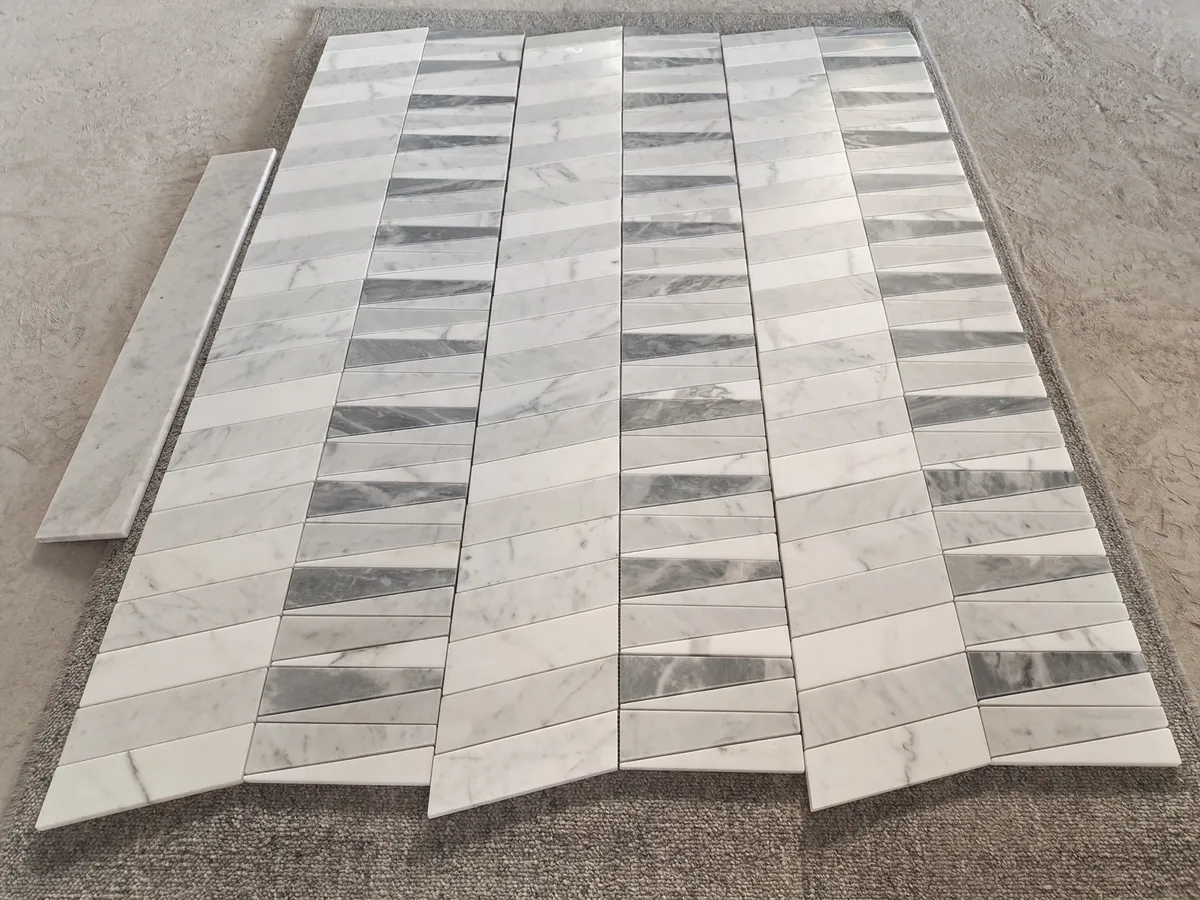 Honed White Marble Mosaic Tile for Wall Floor Decor