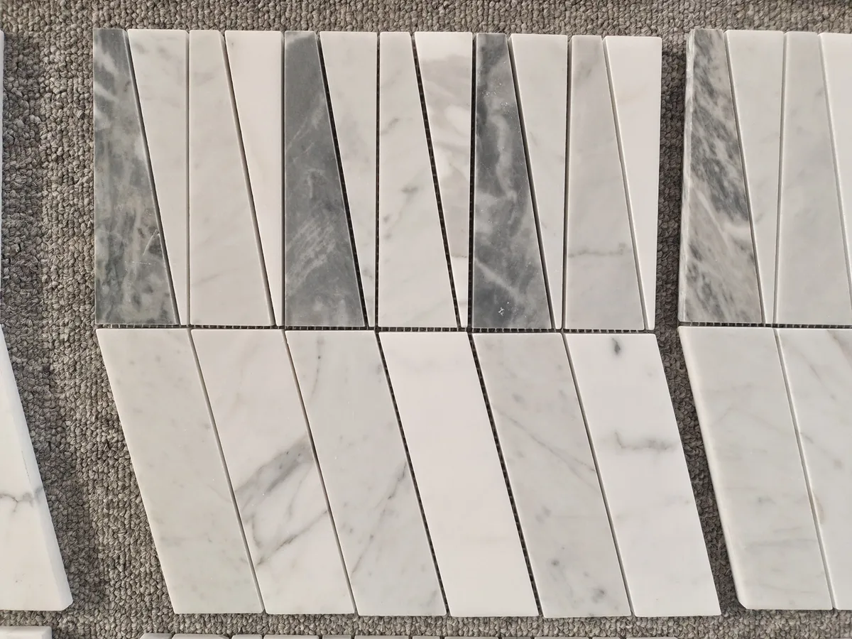 Honed White Marble Mosaic Tile for Wall Floor Decor