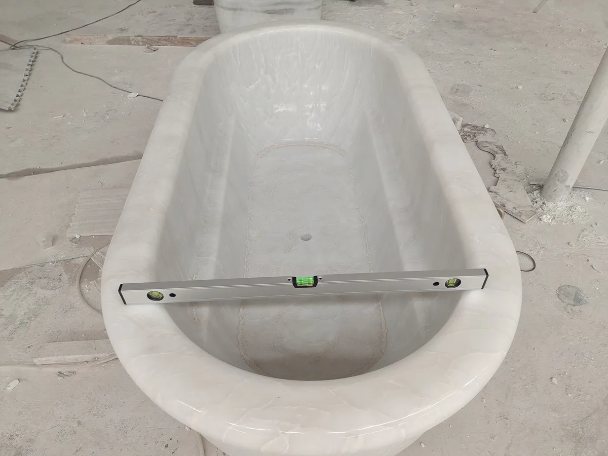 White Jade Marble Bathtub