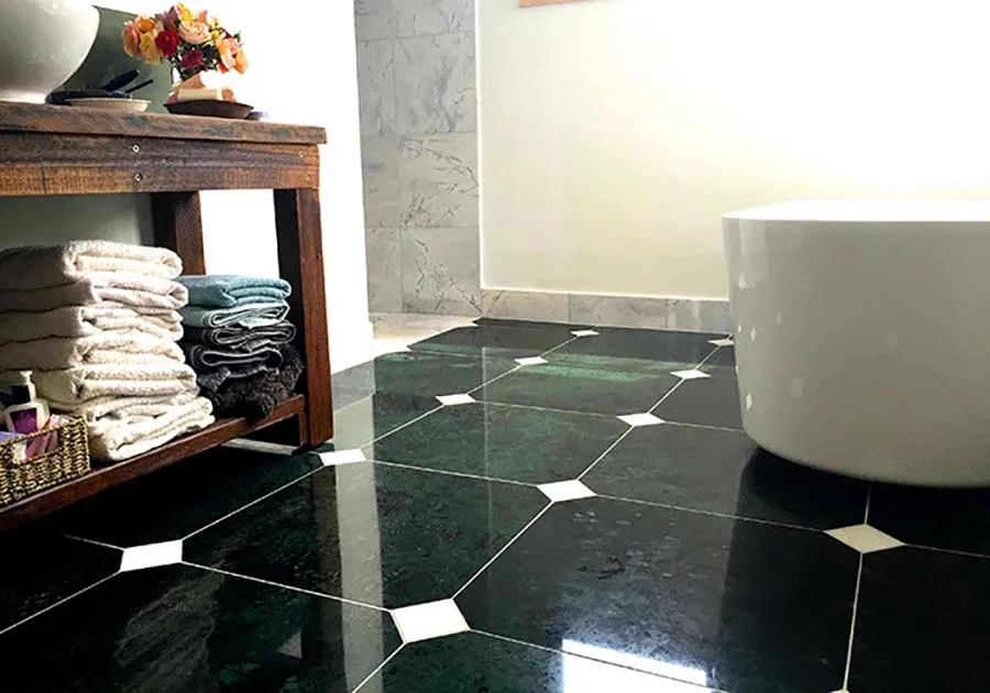 Dark Green Marble Slab Cut to Size Tile