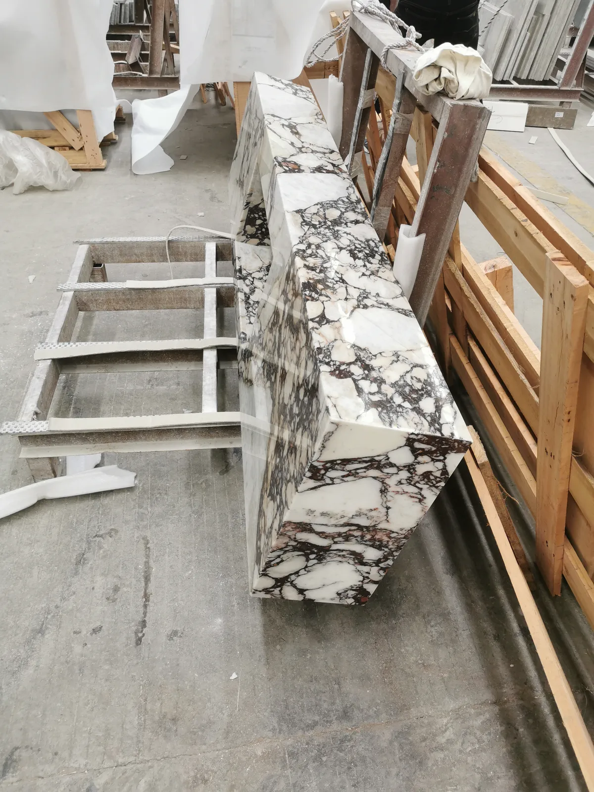 Calacatta Viola Marble Countertop Sink Bench Top
