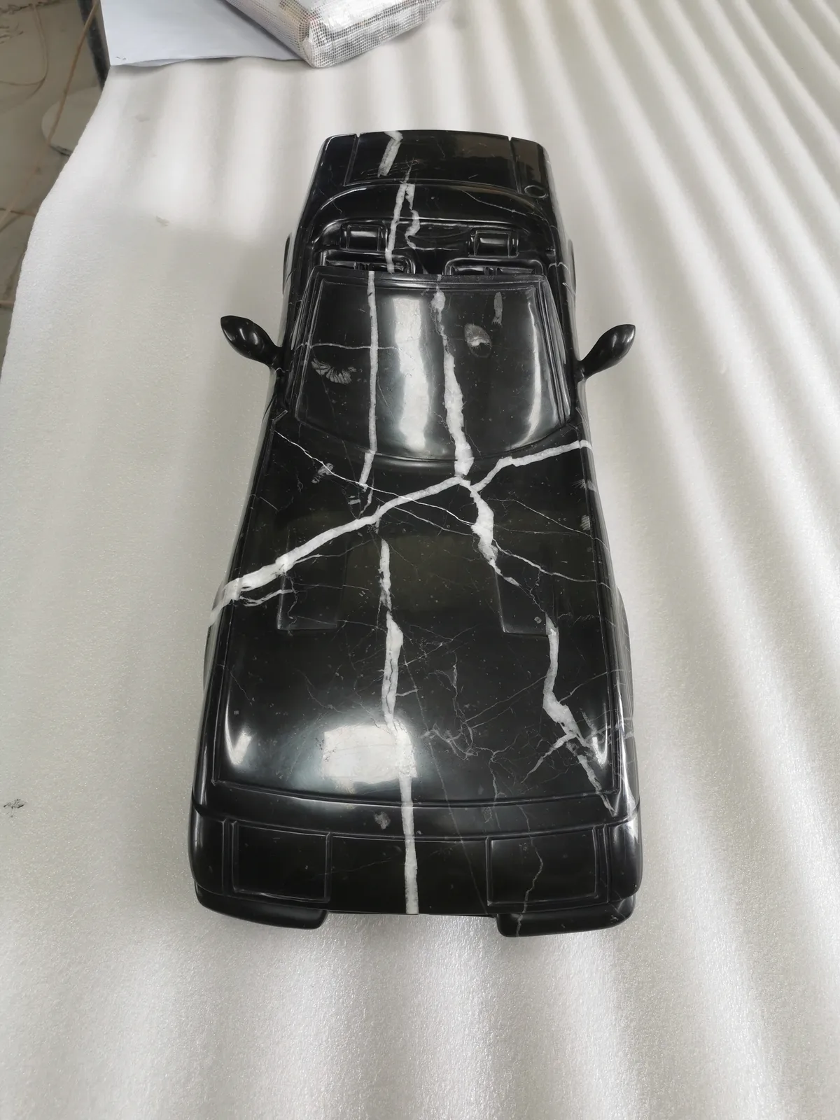 Nero Margiua Marble Car Model Hand Carved Sculpture Artwork