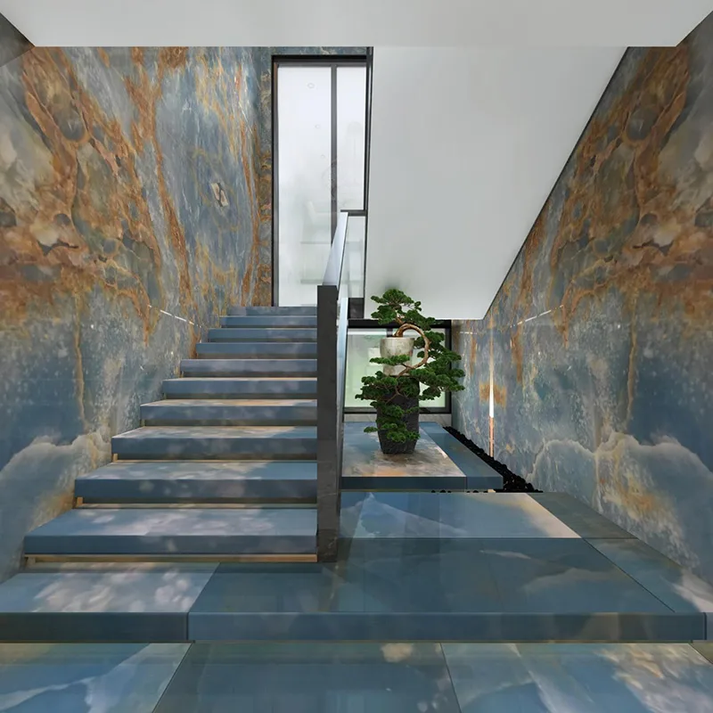 Blue Onyx Marble Slab