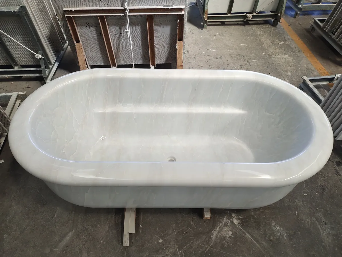 White Jade Marble Bathtub