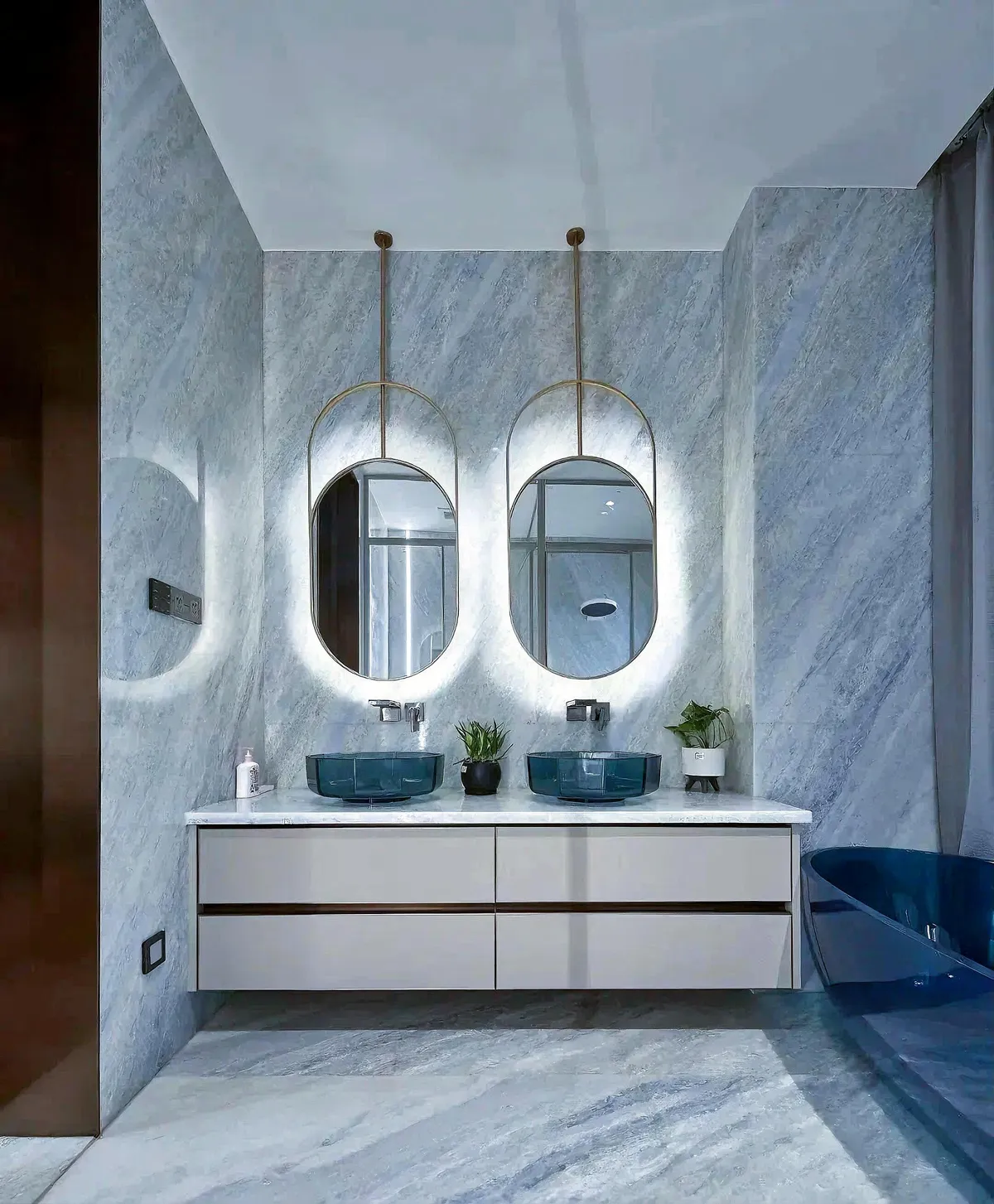Blue Crystal Marble Big Slab