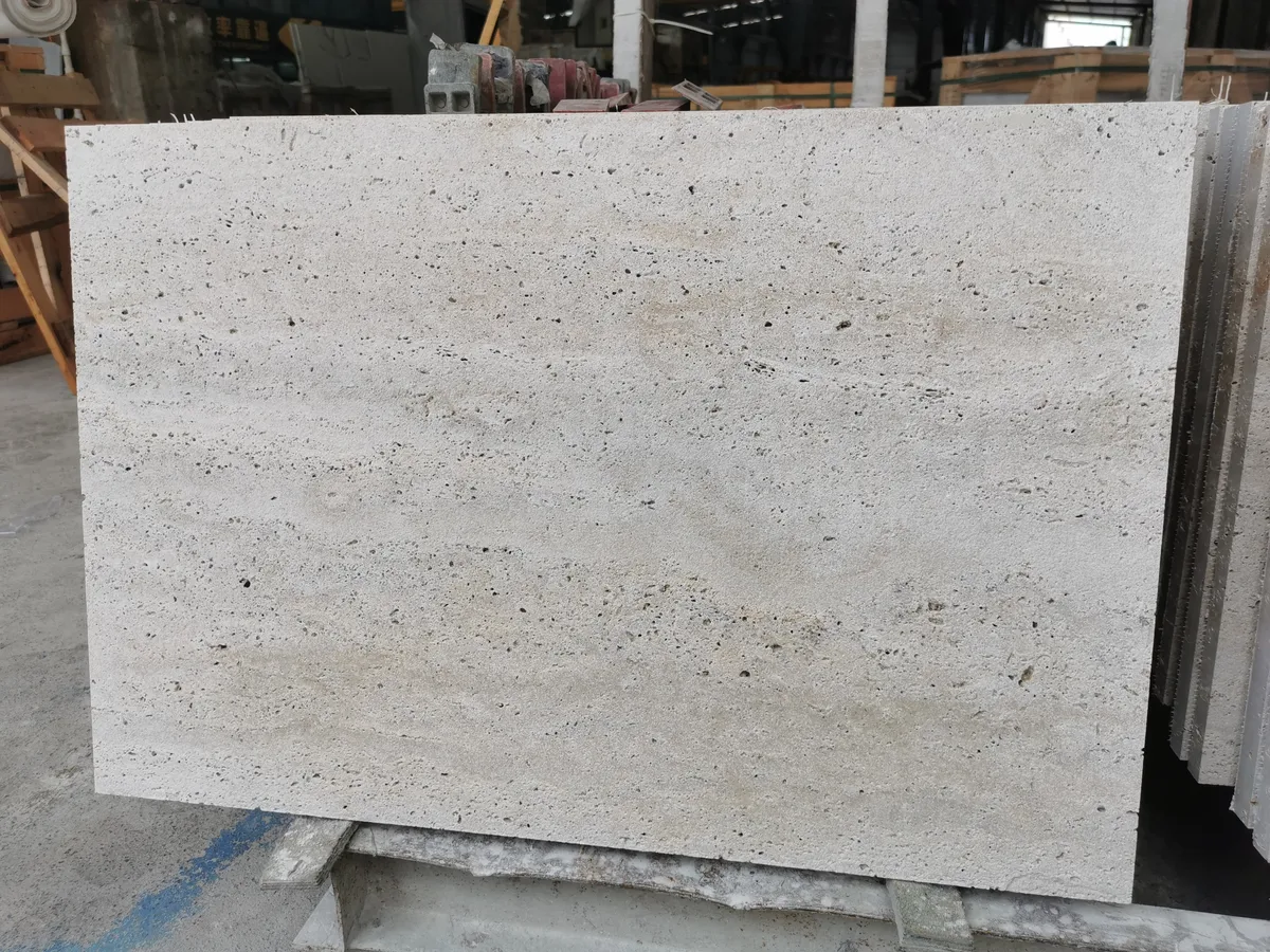 Light Blue Travertine Slab Tile