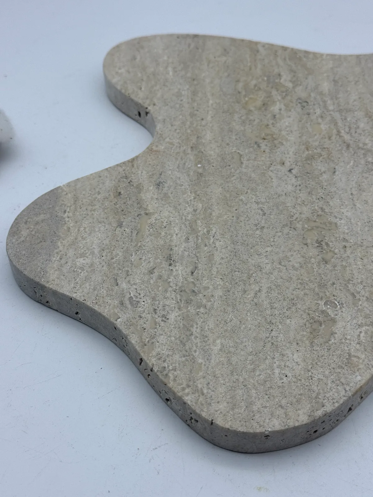 Unique Shape Beige Travertine Tray for Home Decor