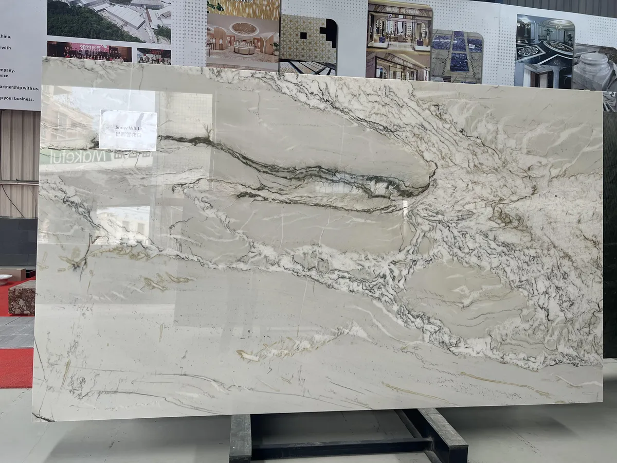 Brazil Snow White Marble Big Slab