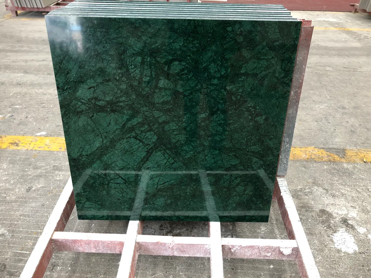 Dark Green Marble Slab Cut to Size Tile