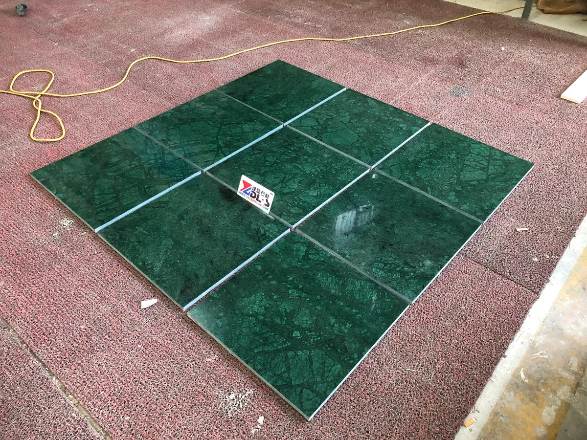 Dark Green Marble Slab Cut to Size Tile